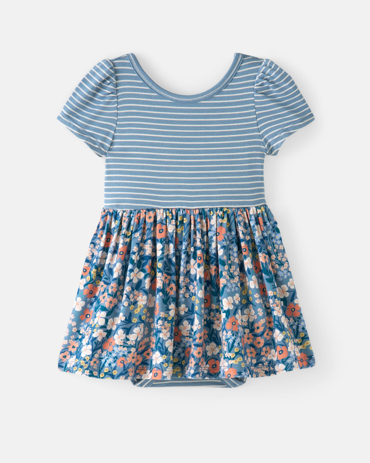 Flat lay of the Petite Petals Skater Dress with Bodysuit