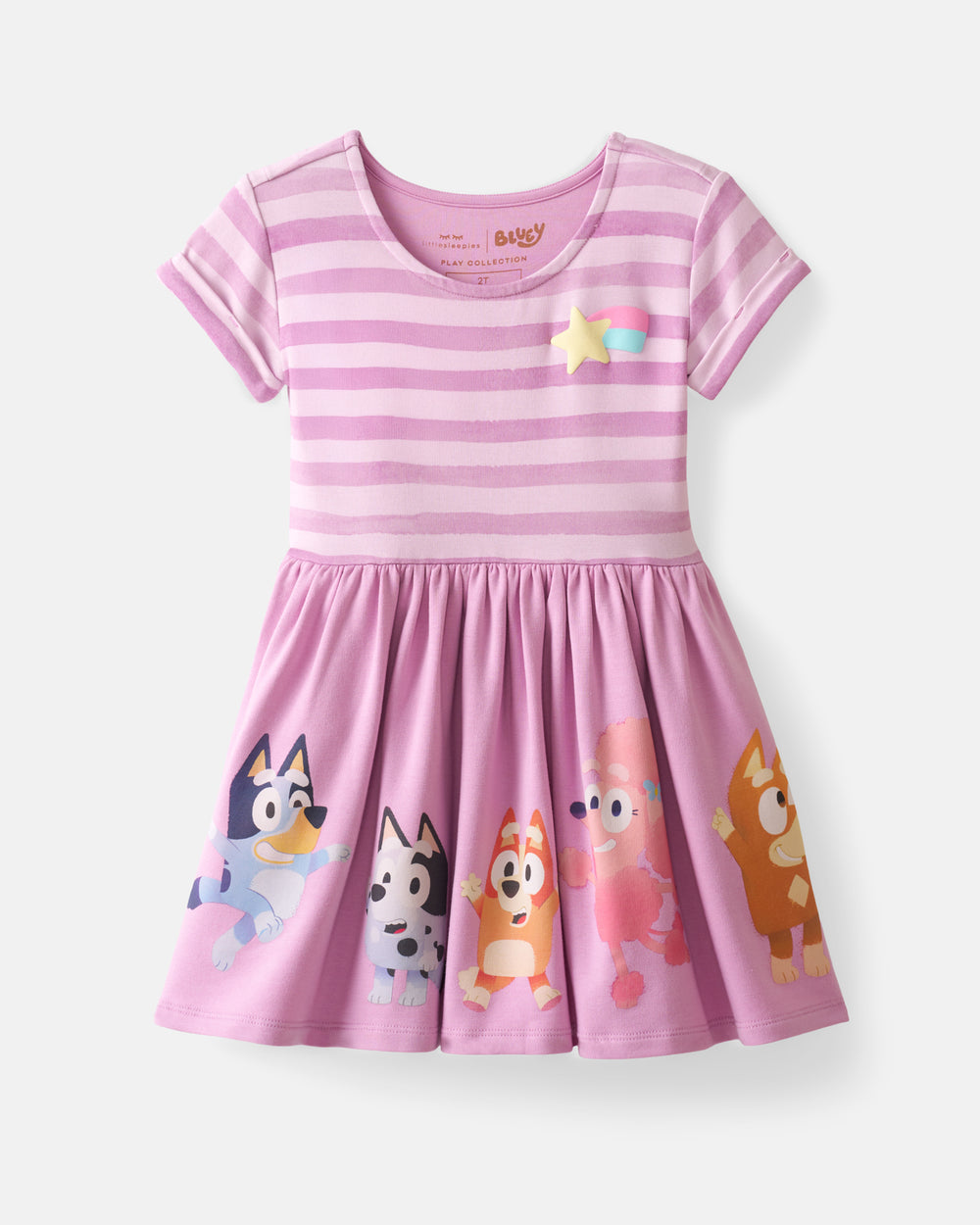 Flat lay of the Bluey Friends Forever Pocket Dress