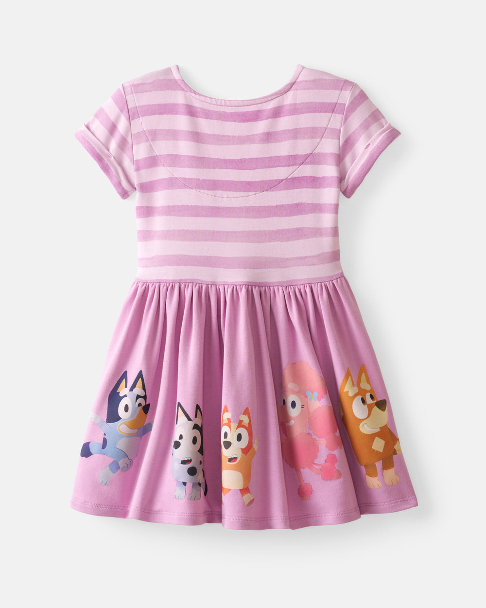 Flat lay of the back of the Bluey Friends Forever Pocket Dress