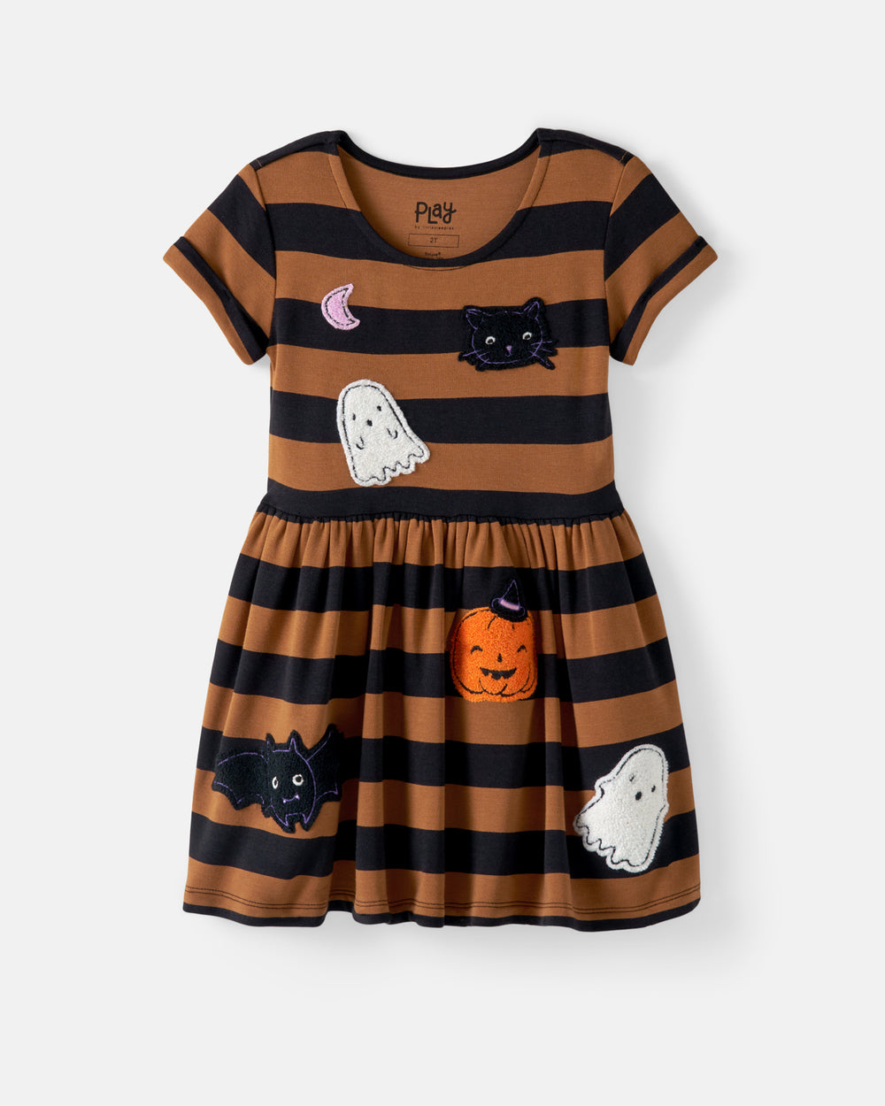 Flat lay of the Spooky Stripes Dress