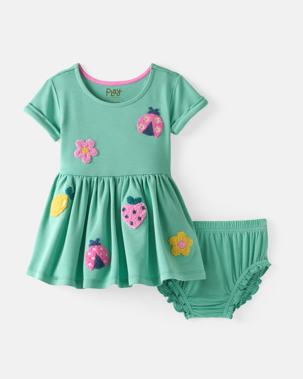 Flat lay of the Garden Party Dress with Bloomer