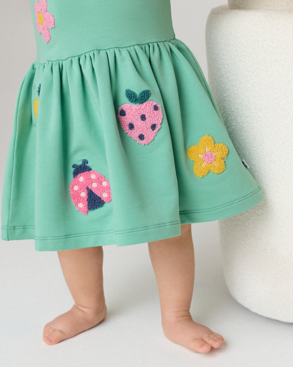 Close up of the skirt on the Garden Party Dress with Bloomer