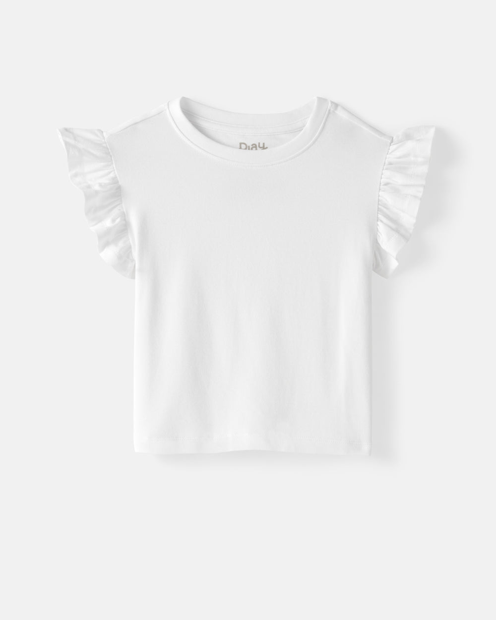 Flat lay of the Bright White Flutter Tee