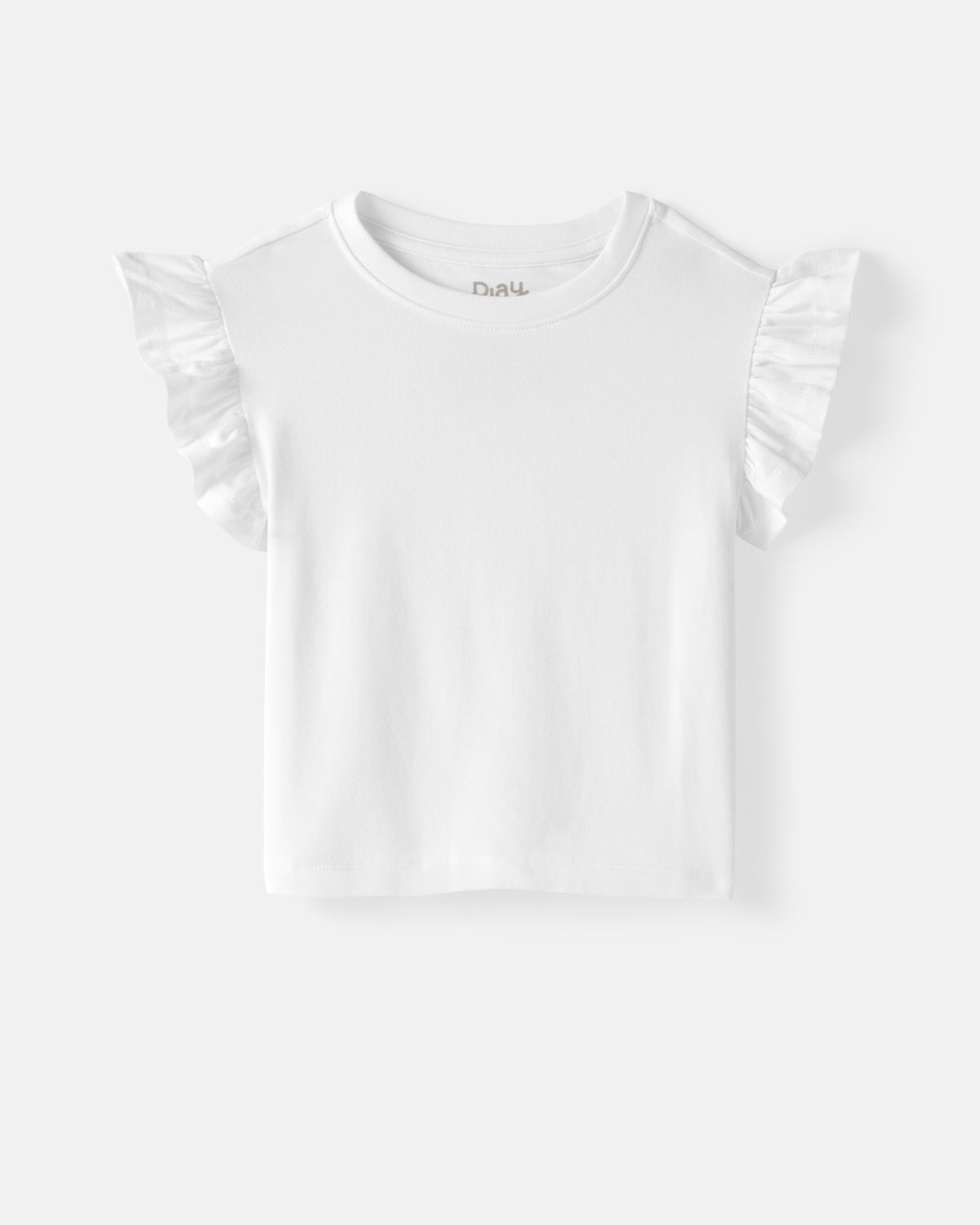 Flat lay of the Bright White Flutter Tee