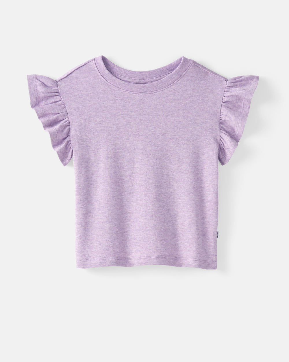 Flat lay of the Heather Lavender Flutter Tee