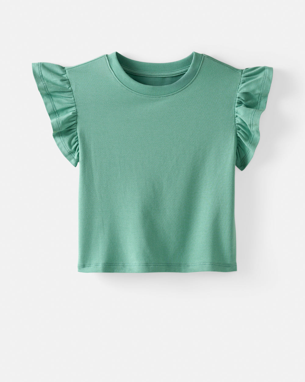Flat lay of the Cool Jade Flutter Tee