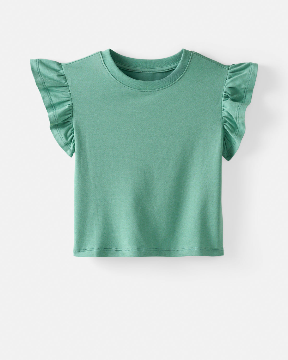 Flat lay of the Cool Jade Flutter Tee