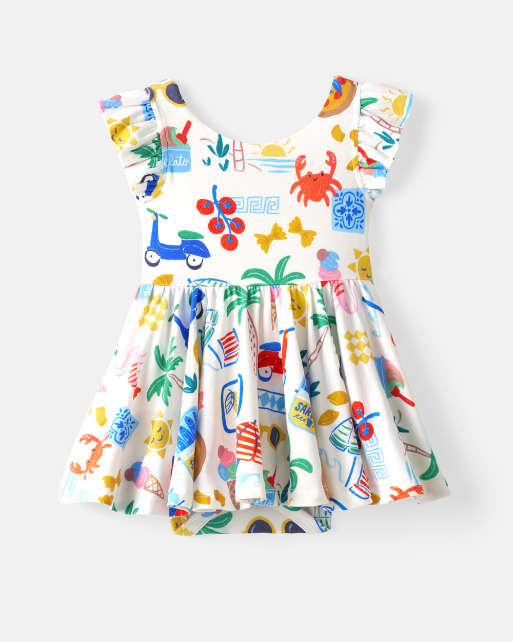 Flat lay of the Ciao Bella Twirl Dress with Bodysuit