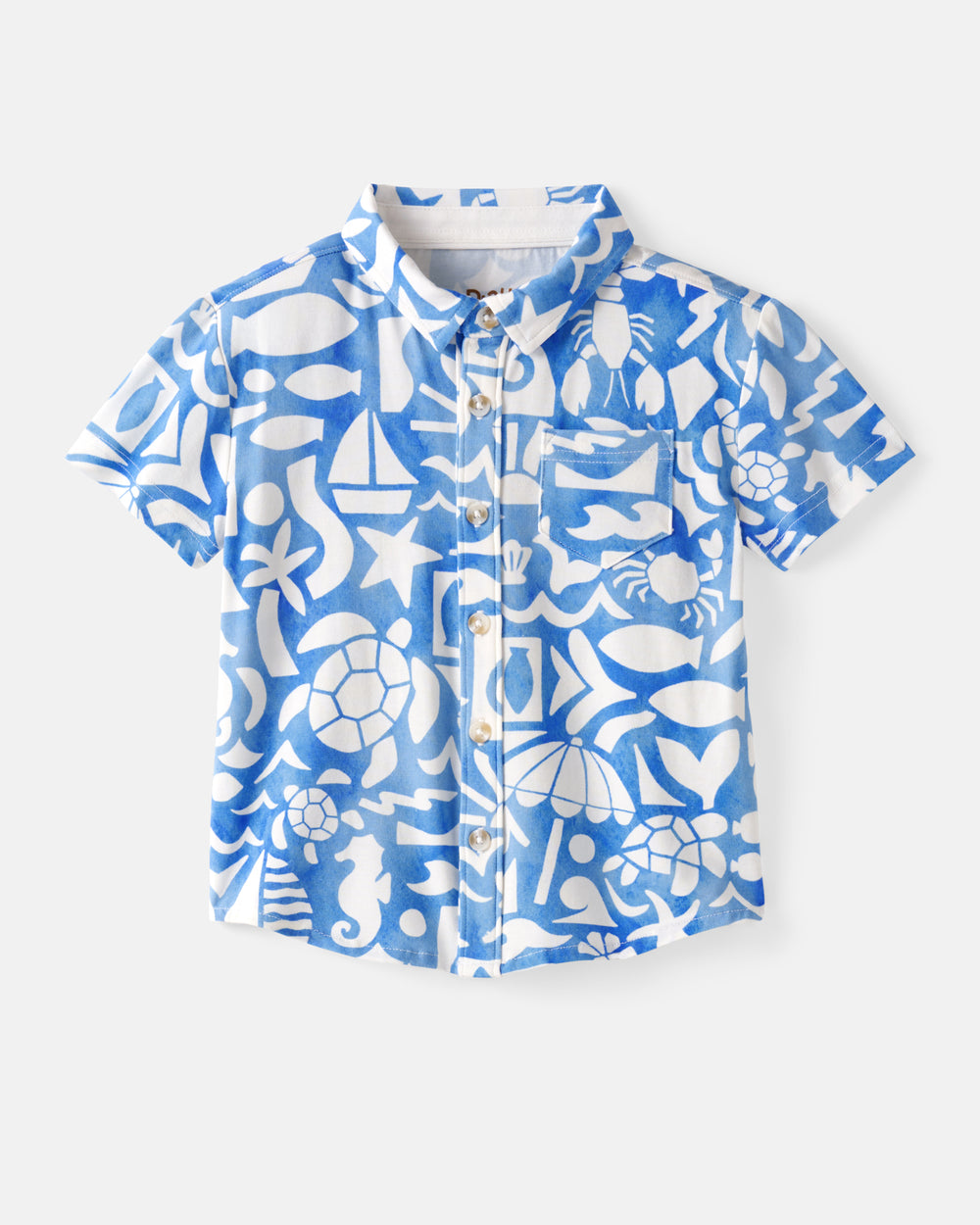 Flat lay of the Summer Shores Button Down Polo