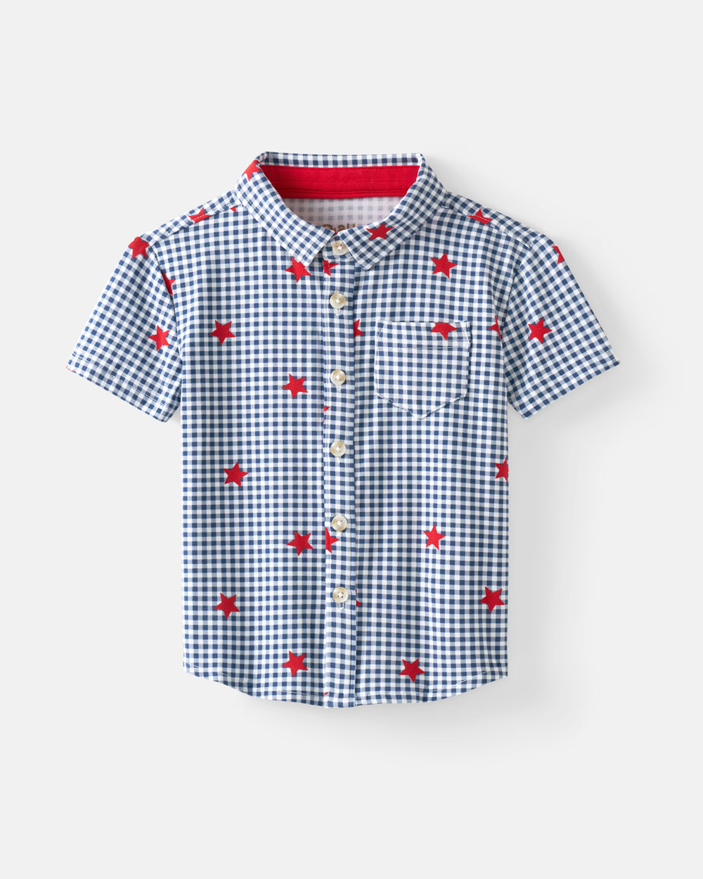 Flat lay of the Blue Ribbon Gingham Button Down Shirt