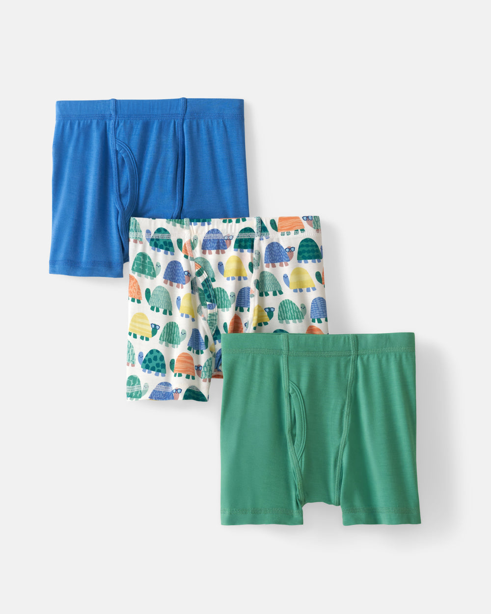 Flat lay of the Shell Parade 3 Pack Boy's Boxer Brief Underwear