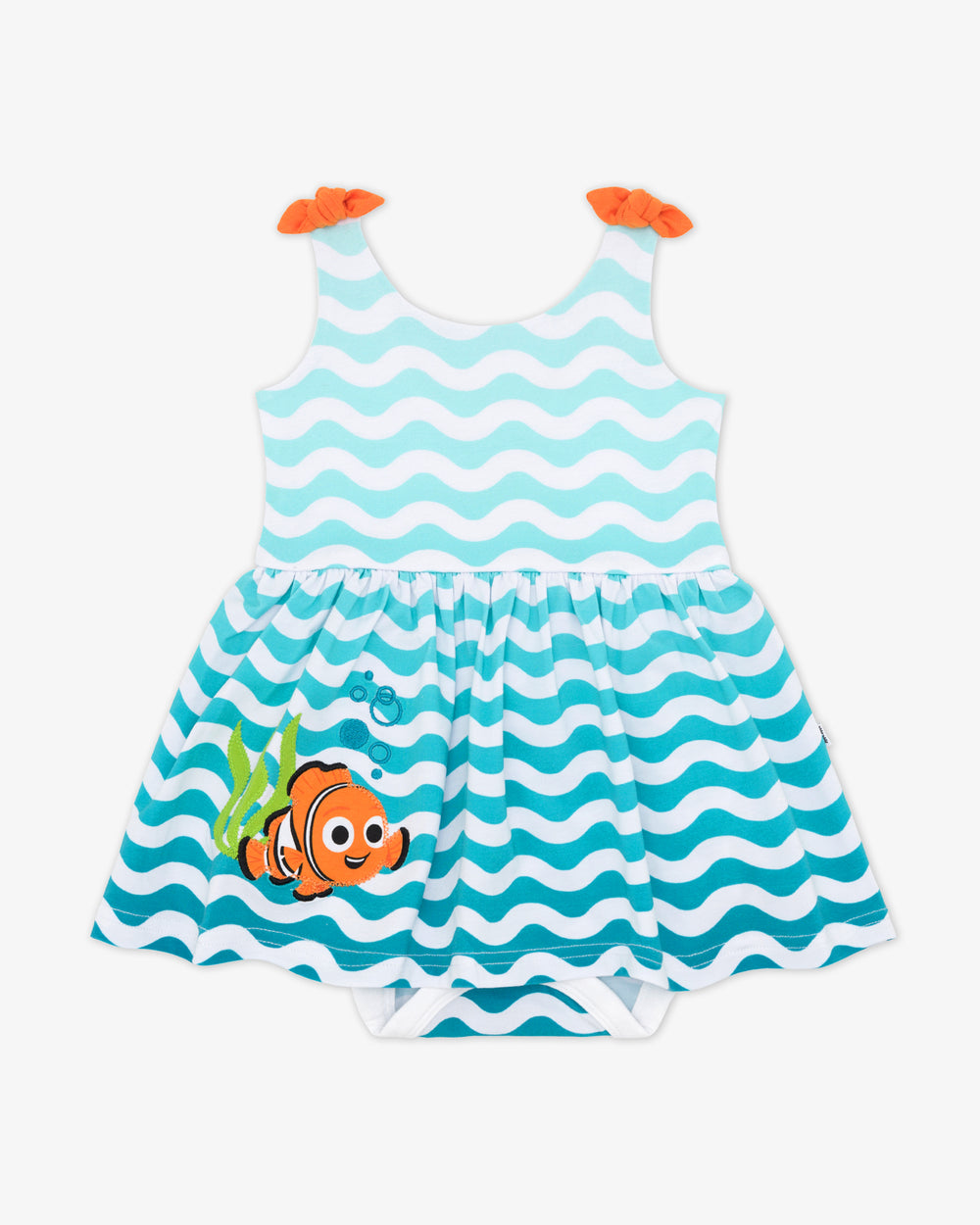 Flat lay of the Disney Nemo Skater Dress with Bodysuit