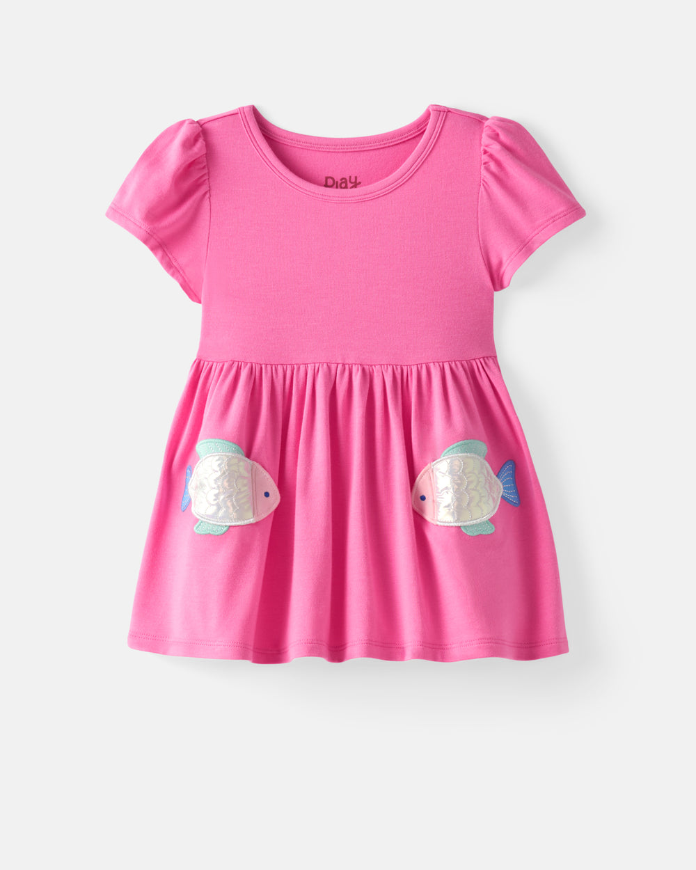 Flat lay of the Sparkling Scales Empire Tunic Top