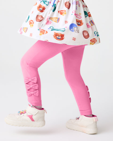 Pop Pink Bow Legging | Little Sleepies