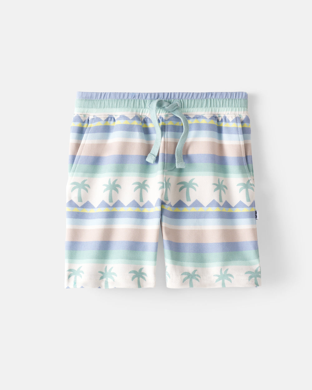 Flat lay of the Swell Stripes Drawstring Shorts