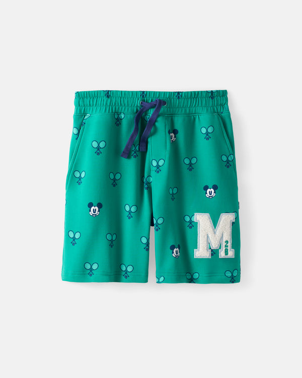 Flat lay of the Disney Mickey Mouse Racket Rally Drawstring Shorts