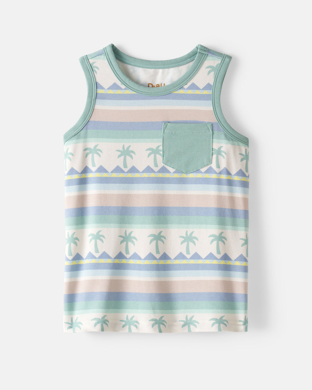Flat lay of the Swell Stripes Pocket Tank