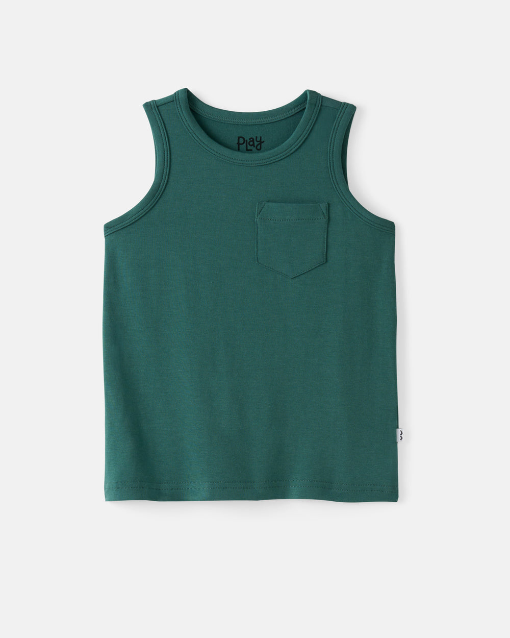 Flat lay of the Muted Spruce Pocket Tank