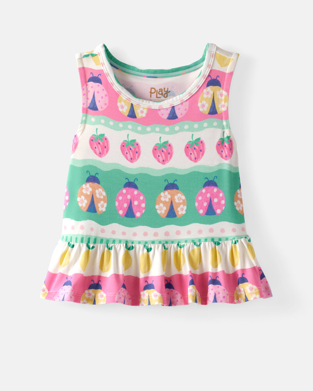 Flat lay of the Ladybug Lane Peplum Tank