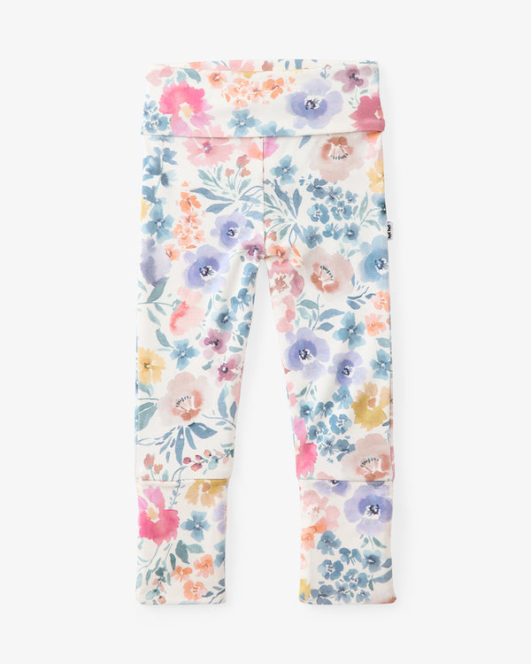 Flat lay of the Tiny Blooms Fold-Over Legging
