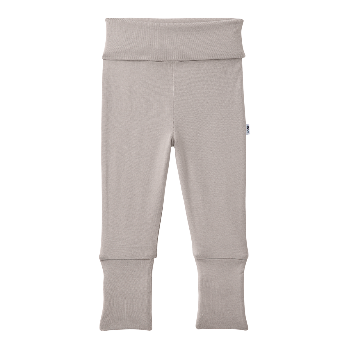 Beige baby leggings on a white background