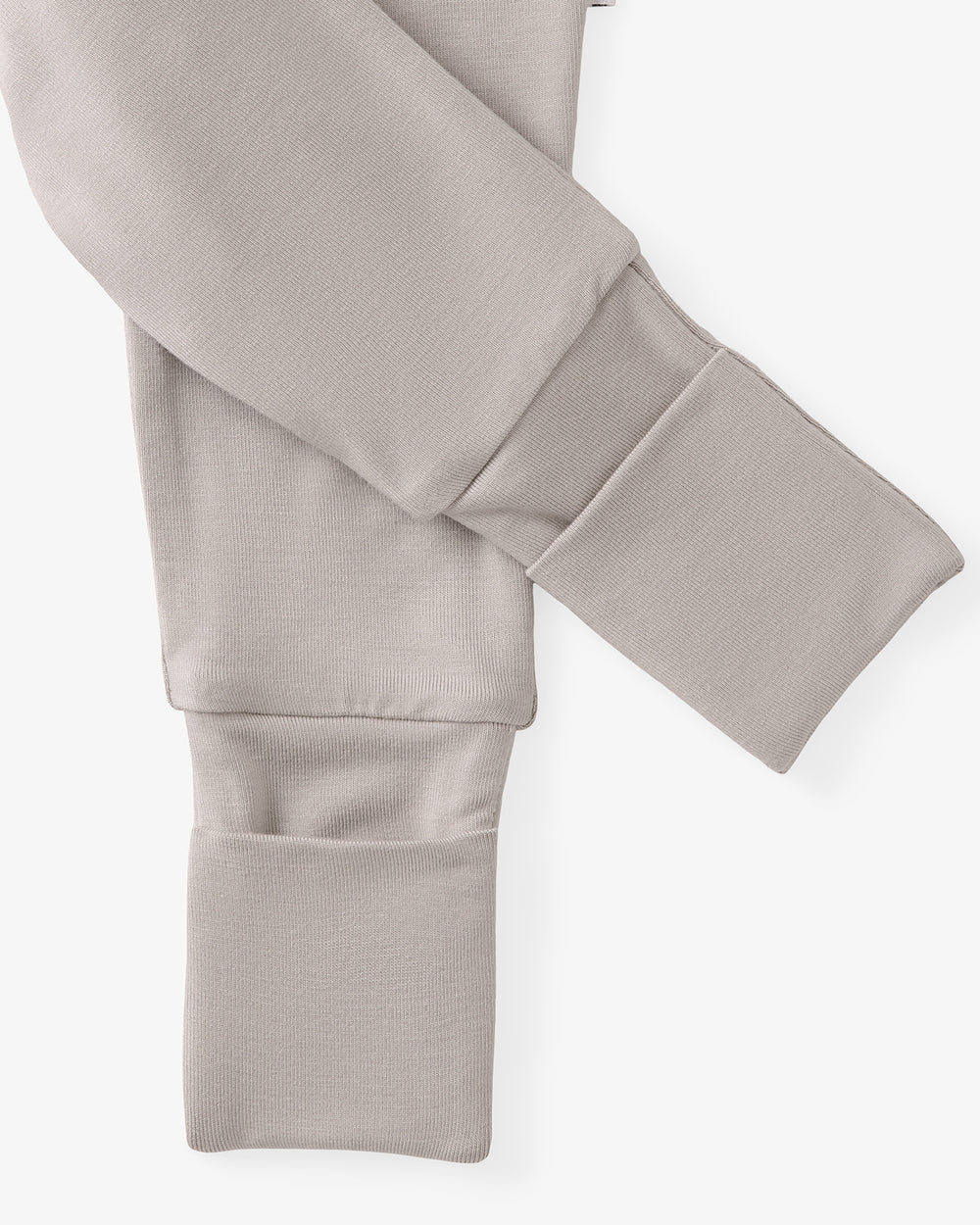 Flat lay of the foot fold over feature on the Dove Gray Fold-Over Legging
