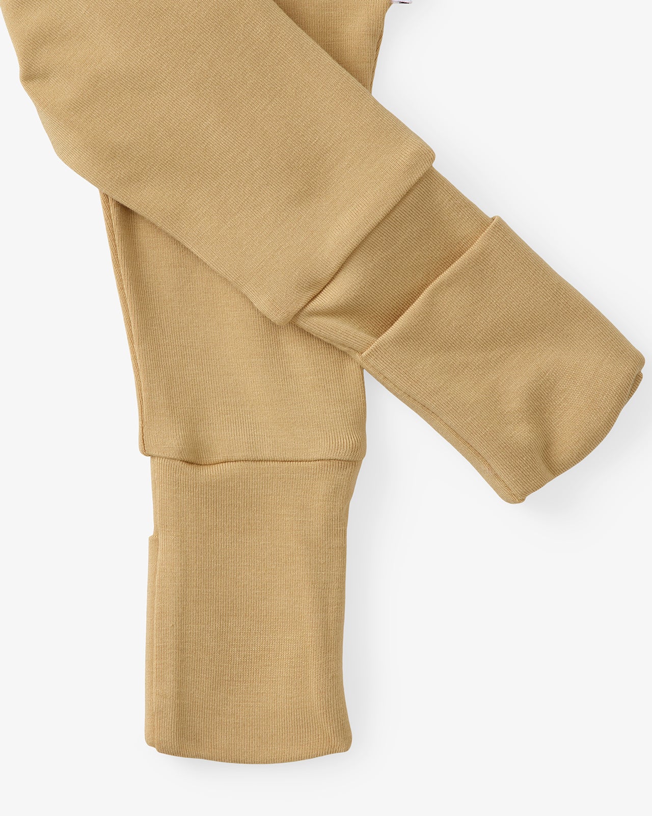 Close up flat lay of the foot fold over detail on the Hazel Wood Fold-Over Legging