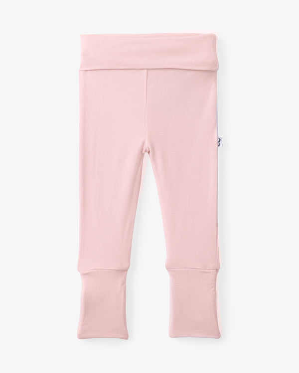 Flat lay of the Prima Pink Fold-Over Legging