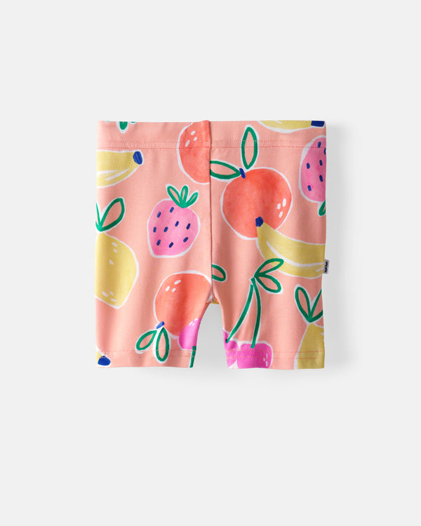 Flat lay of the Fruit Frenzy Bike Shorts