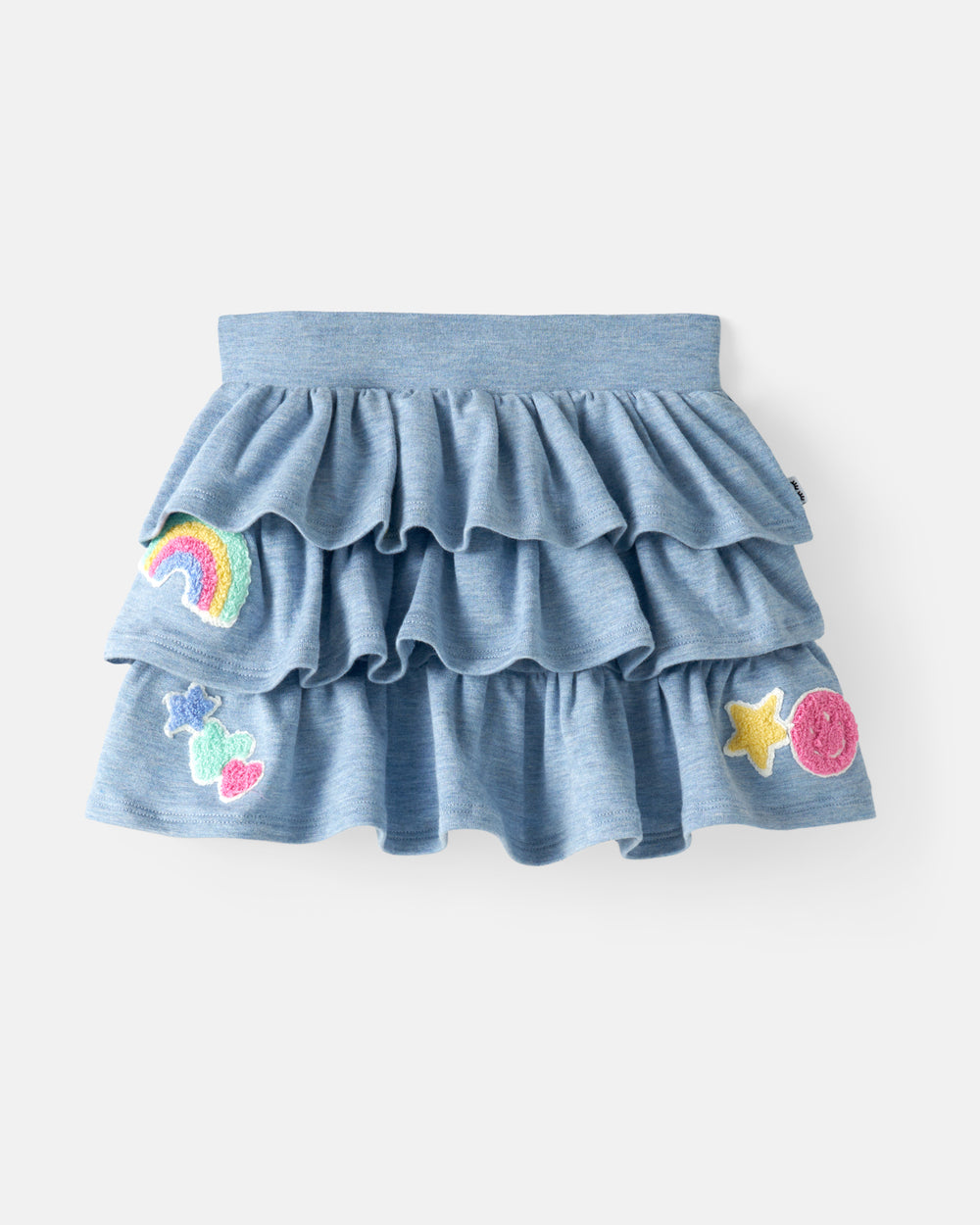 Flat lay of the Smiley Face Tiered Skort