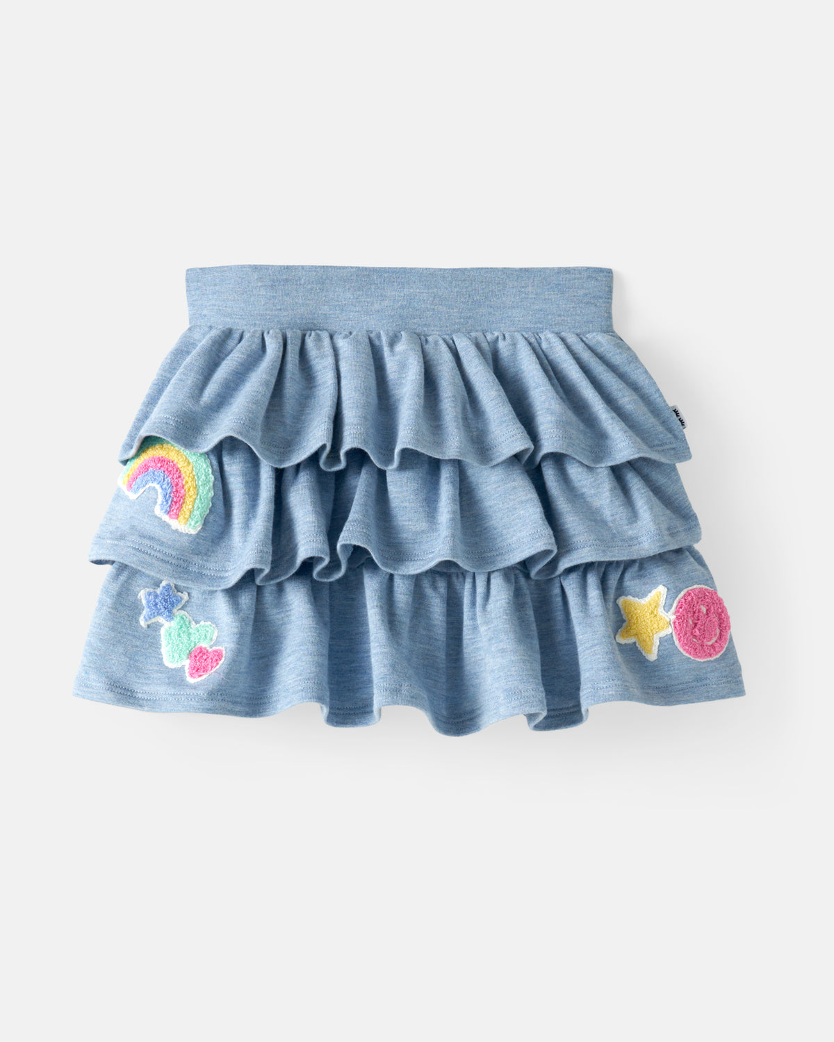 Flat lay of the Smiley Face Tiered Skort
