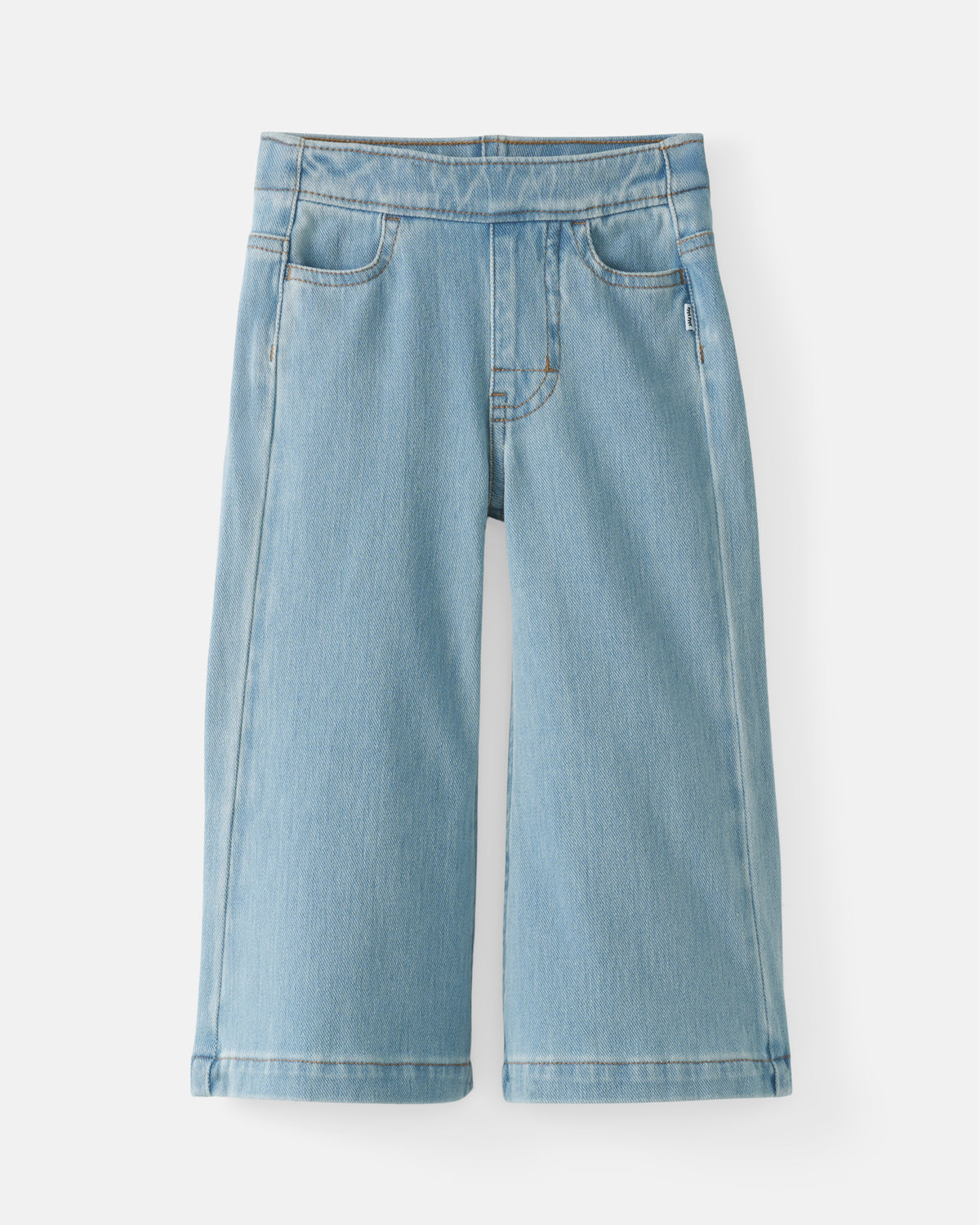 Flat lay of the Light Blue Wide Leg Denim Pants