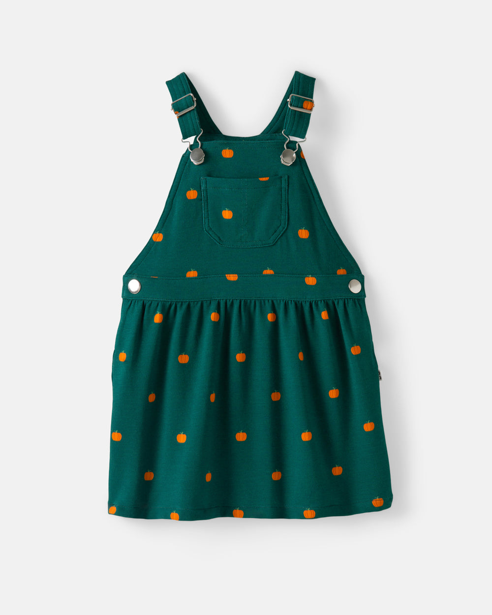 Flat lay of the Mini Pumpkins Skirt Overall Dress