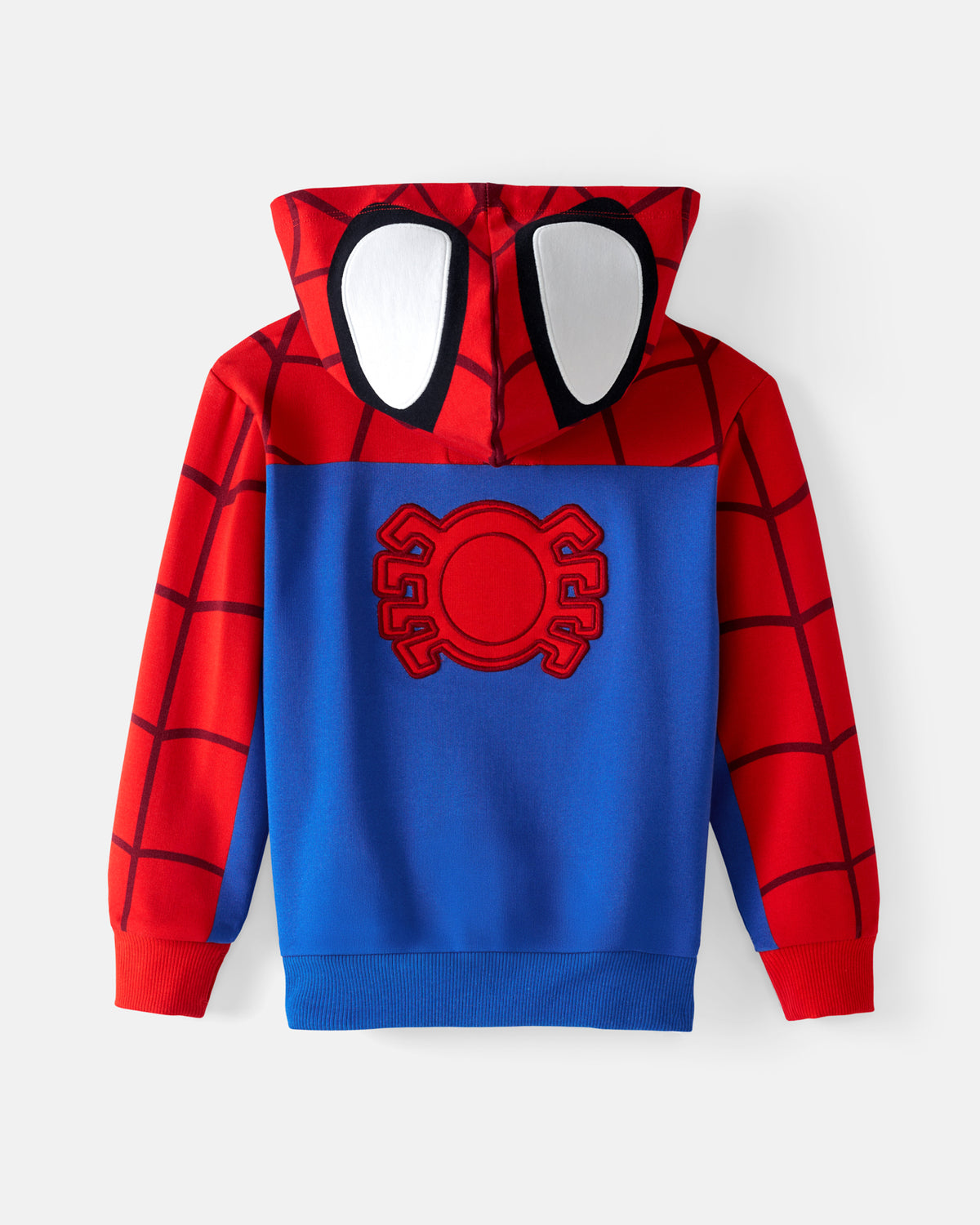 Flat lay of the back of the Spidey Zip Hoodie