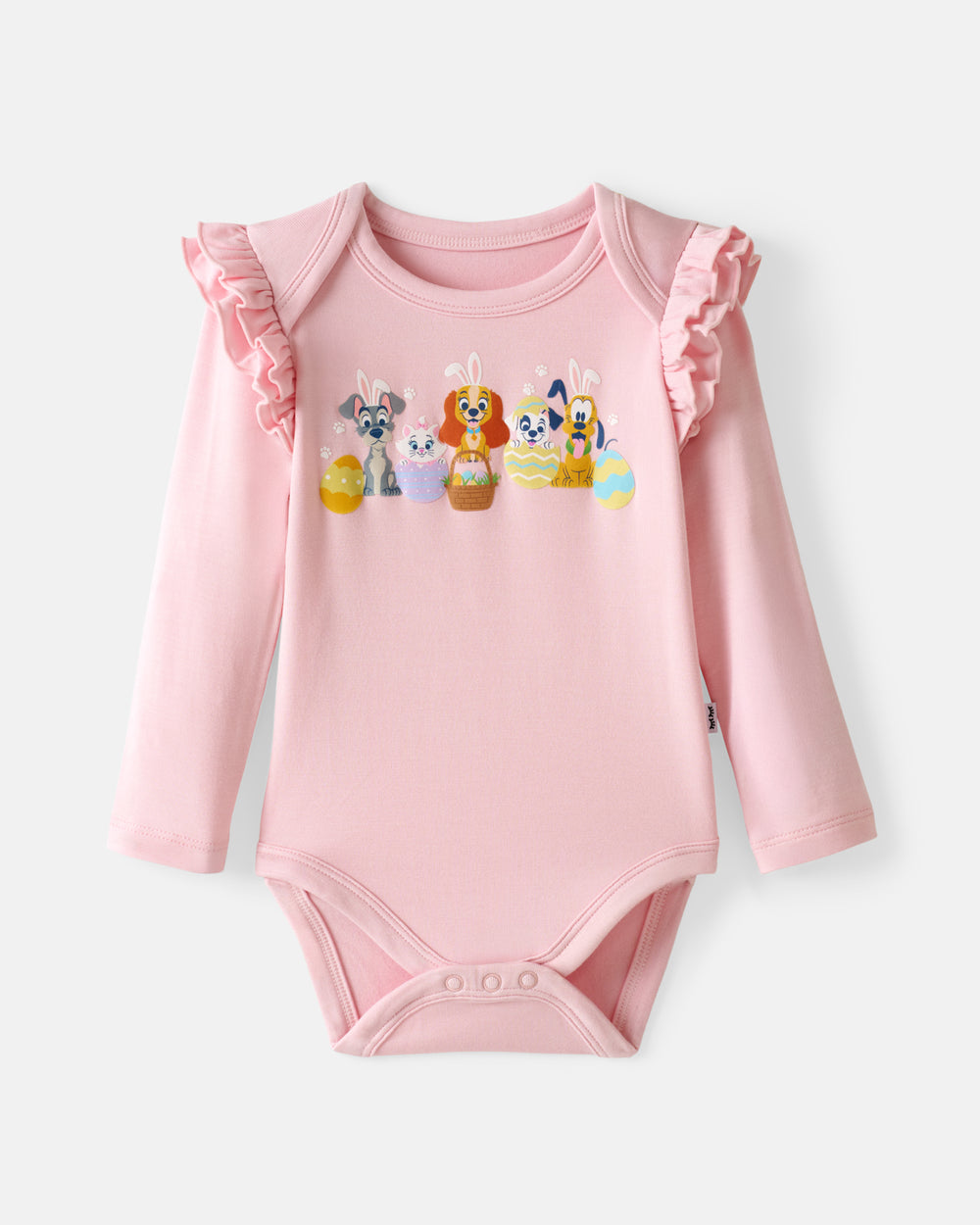 Flat lay of the Disney Peekaboo Pets Flutter Bodysuit