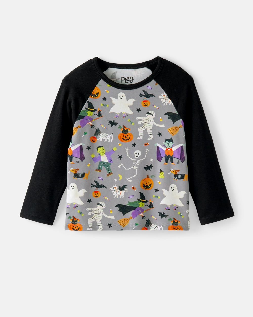 Flat lay of the Dracula's Disco Raglan Tee