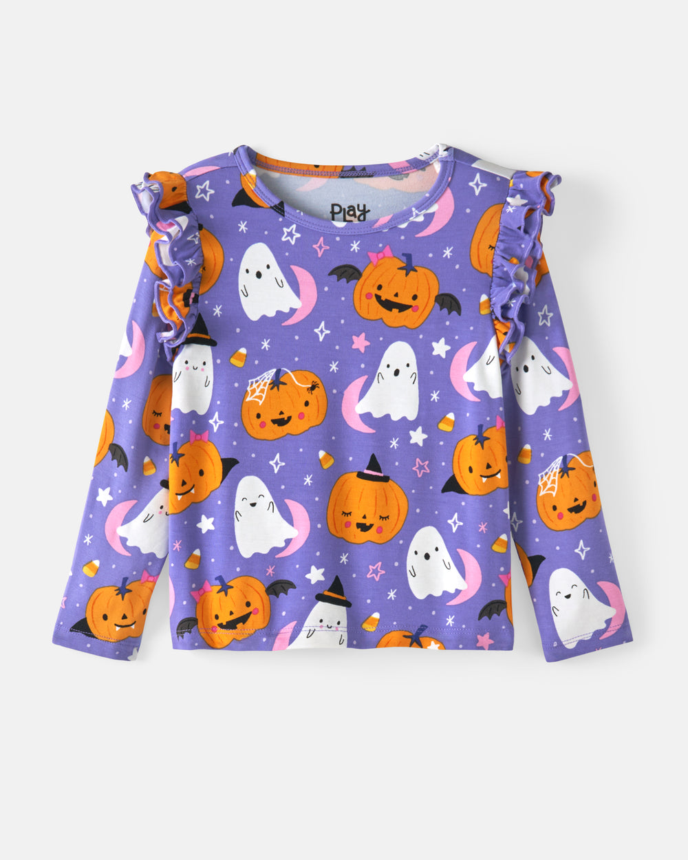 Flat lay of the Moonlit Magic Purple Flutter Tee