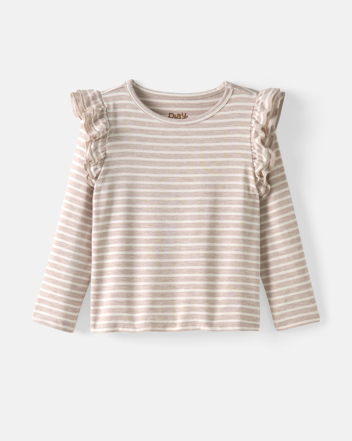 Flat lay of the Linen Heather Stripe Flutter Tee