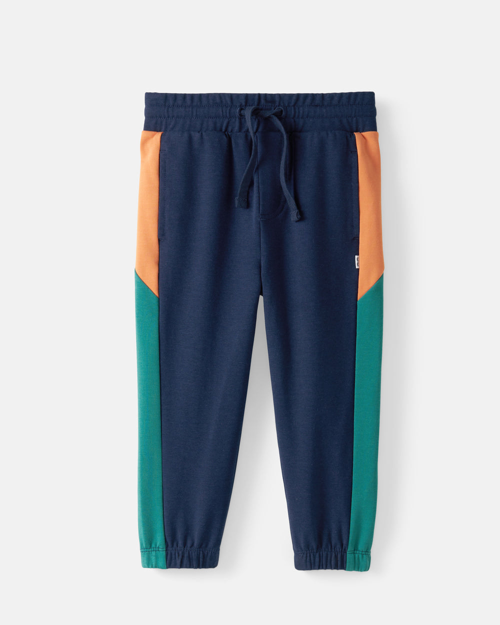 Flat lay of the Classic Navy Panel Jogger