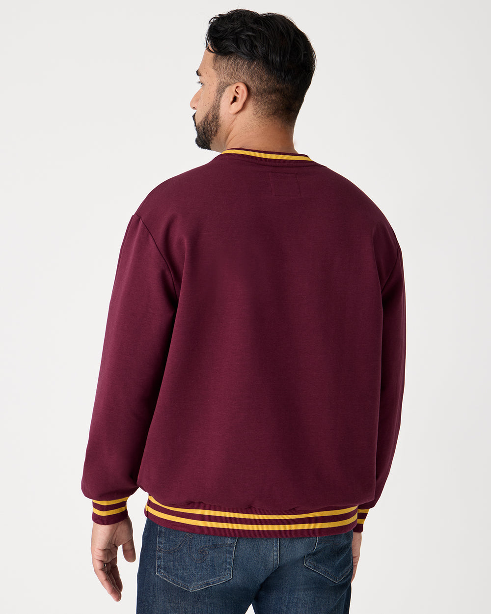 Back view of man wearing the Harry Potter™ Spellbinding Studies Adult Crewneck Sweatshirt