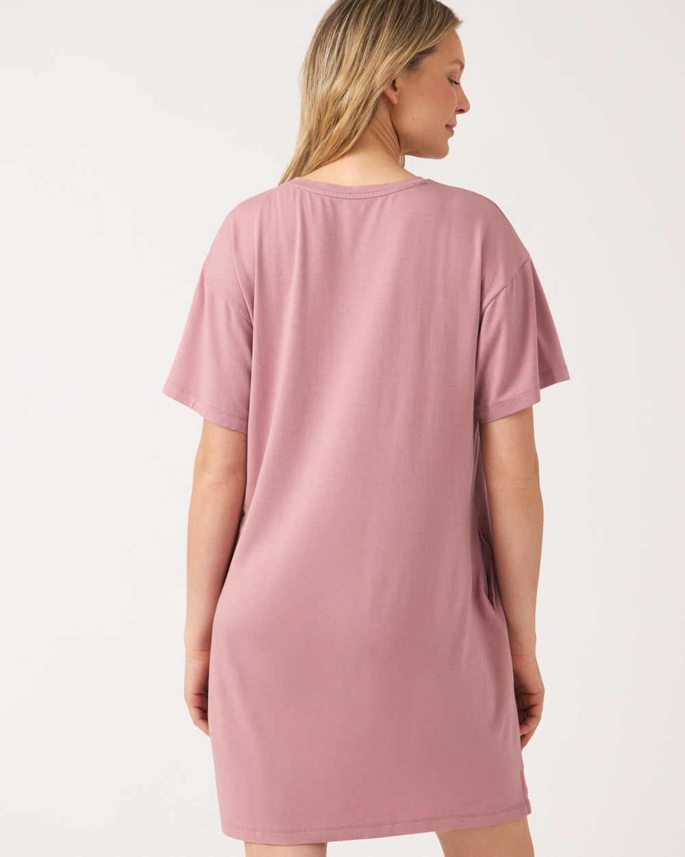 Back view of woman wearing the Rosewood Women's Lounge Dress