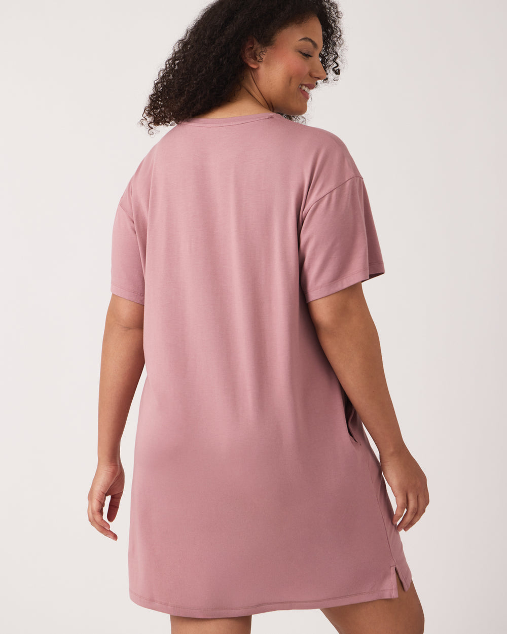 Back view of alternate woman wearing the Rosewood Women's Lounge Dress