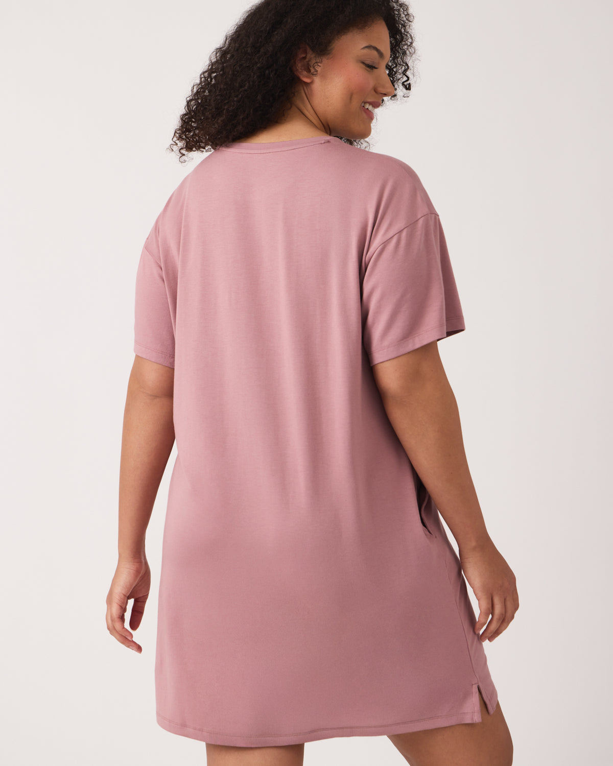 Back view of alternate woman wearing the Rosewood Women's Lounge Dress
