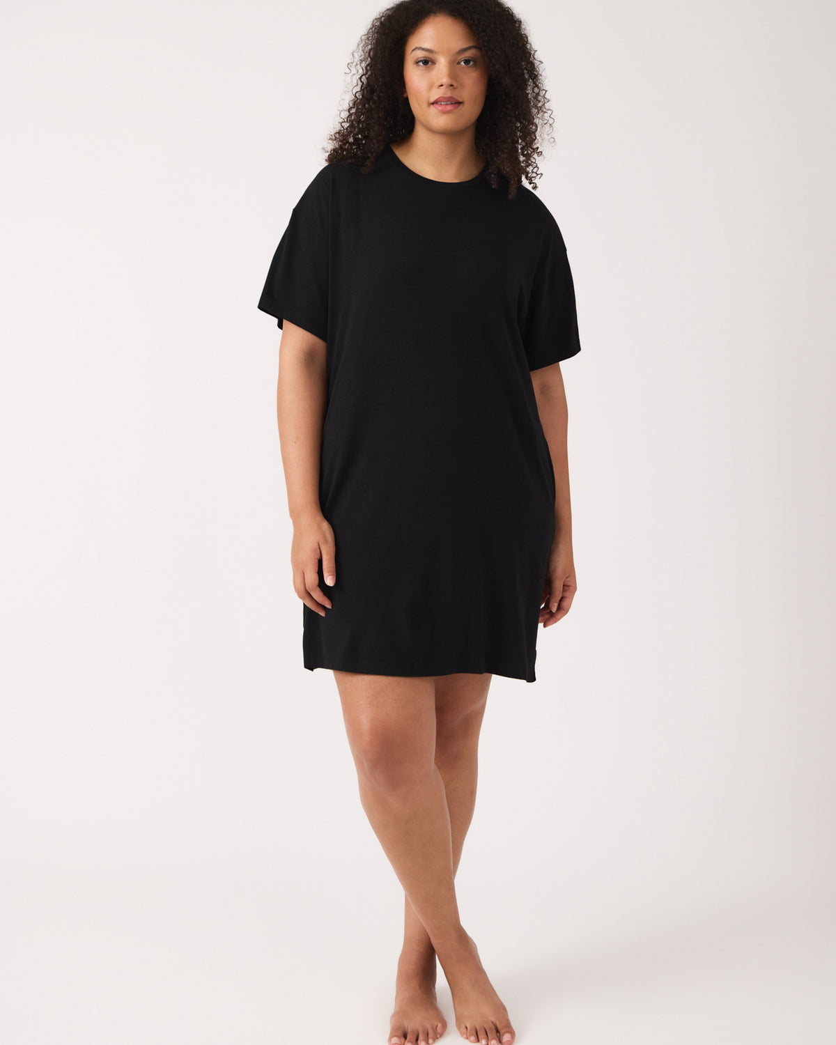 Alternate woman wearing the Black Women's Lounge Dress