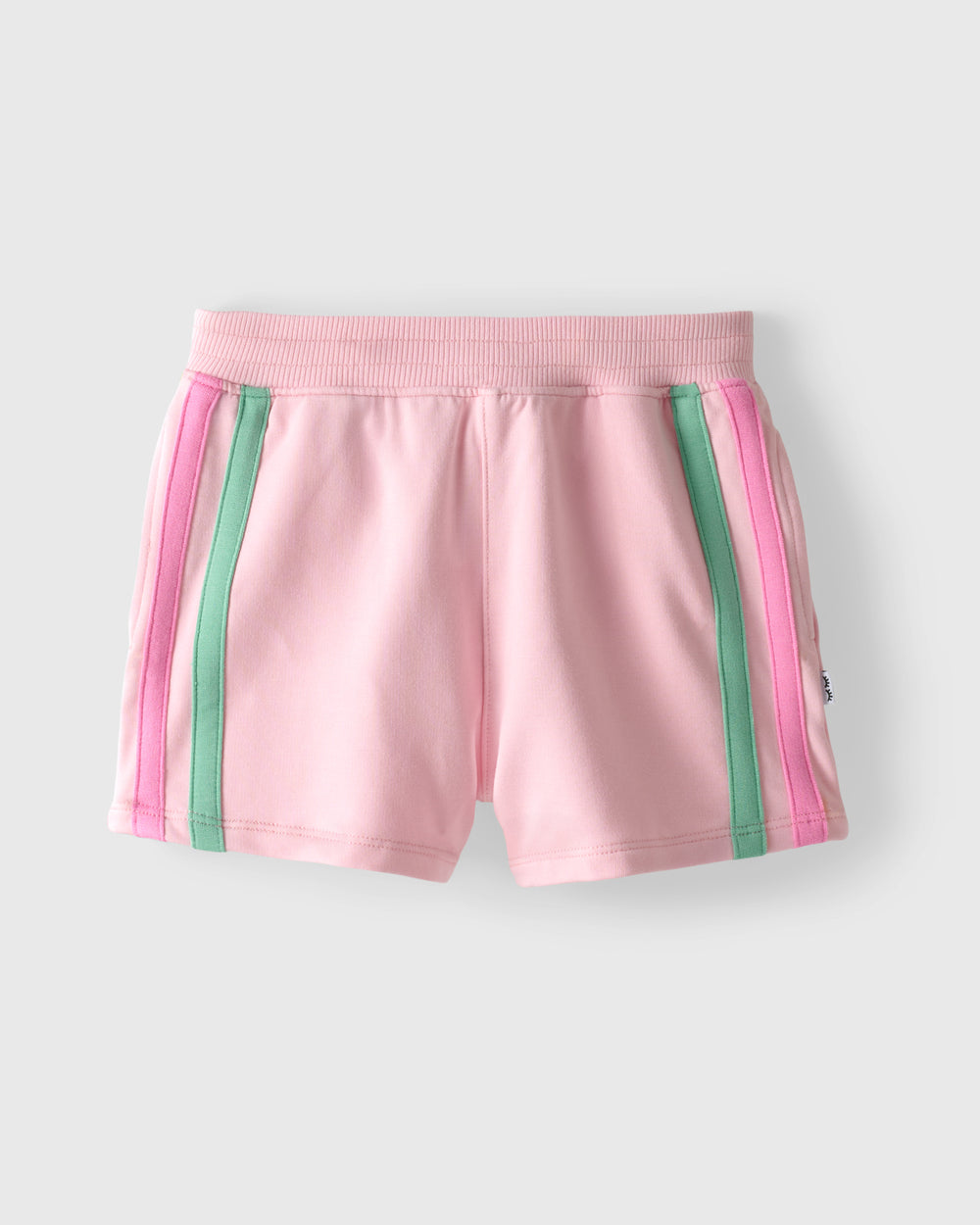 Flat lay of the Pink Blossom Side Stripe Short
