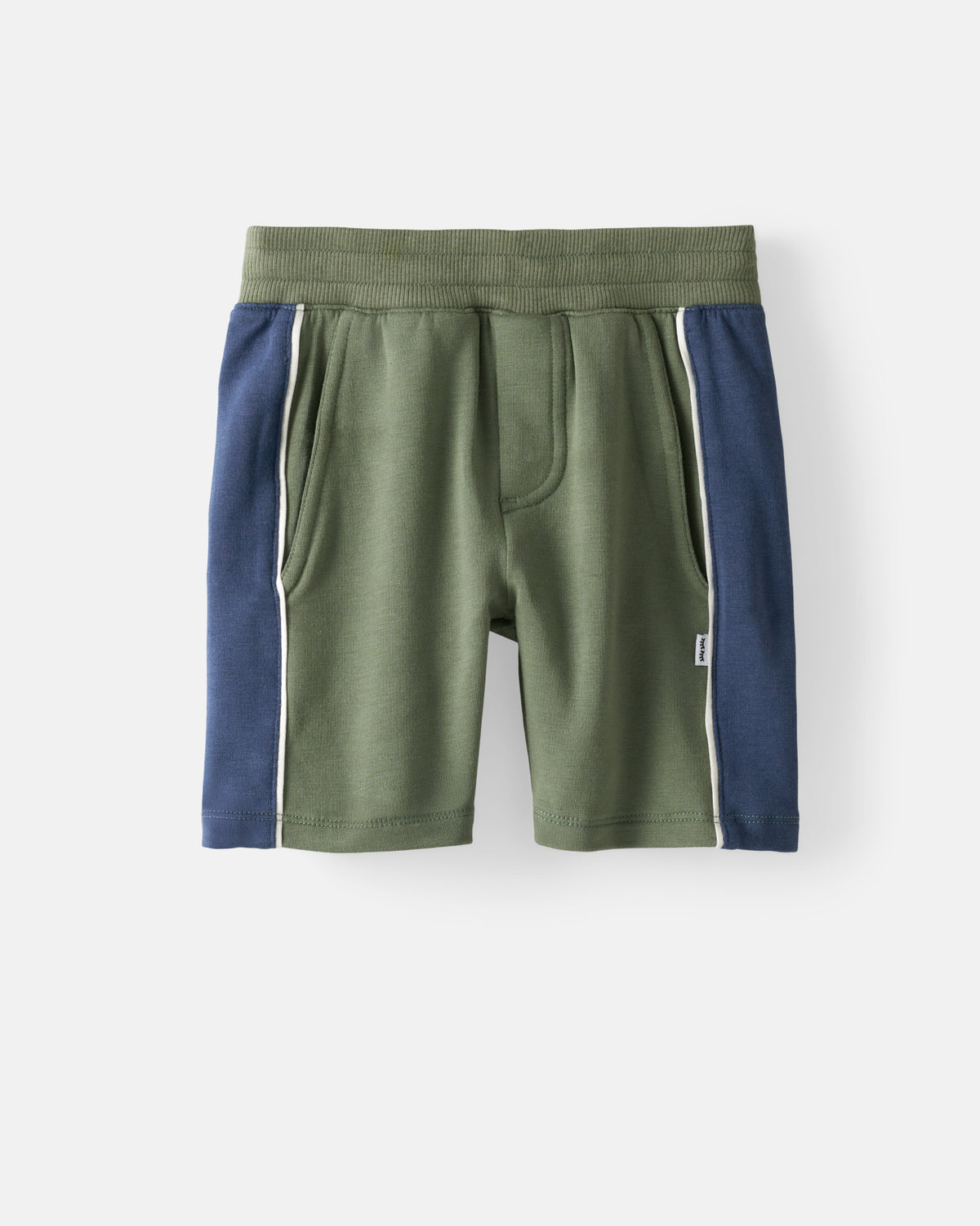 Flat lay of the Moss Piped Short