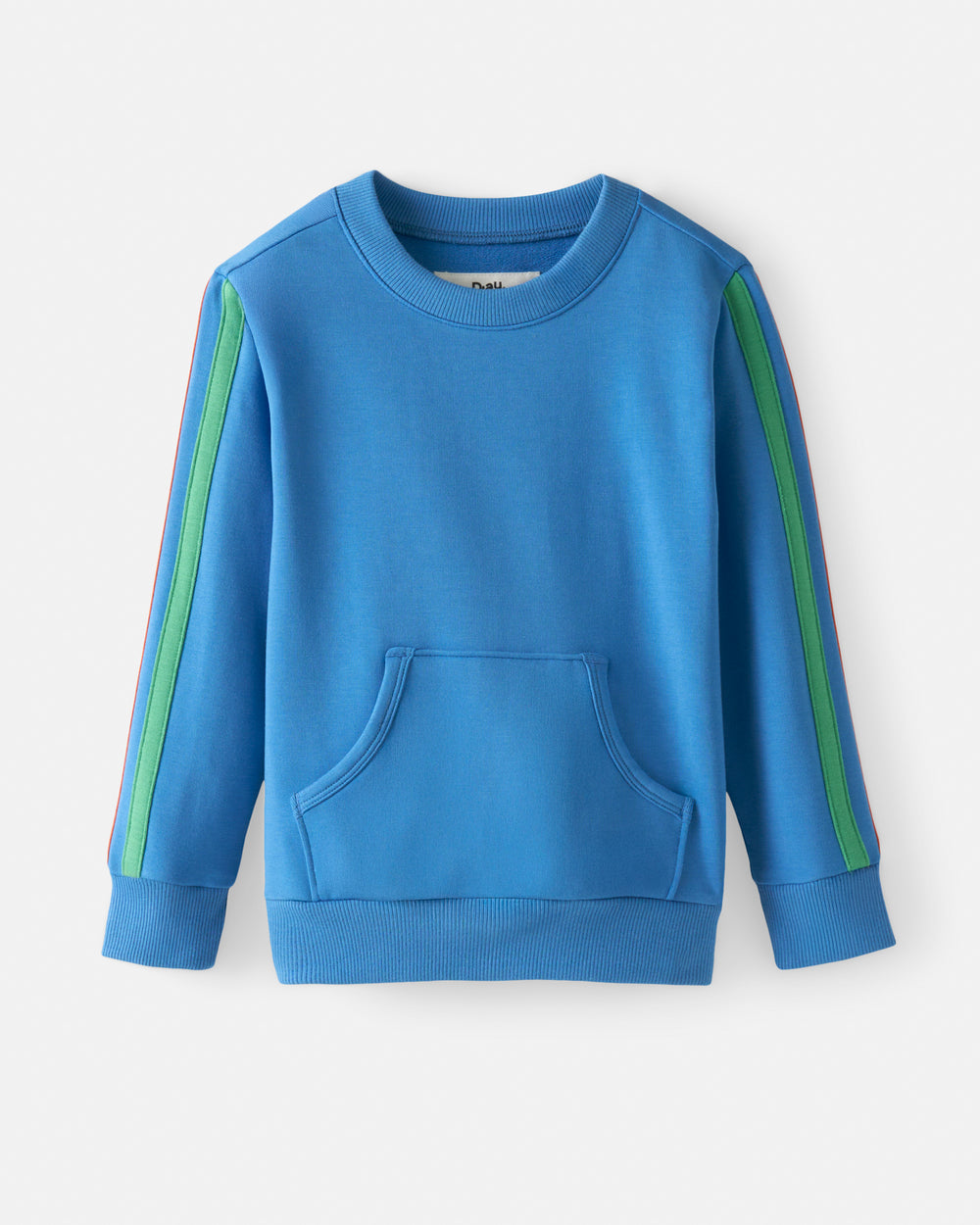 Flat lay of the Major Blue Pocket Crewneck