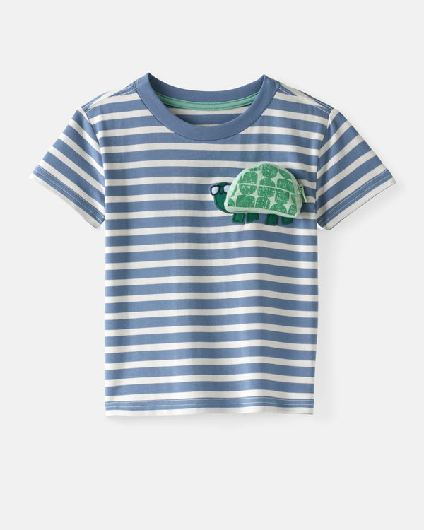 Flat lay of the Zippy Turtle Relaxed Pocket Tee