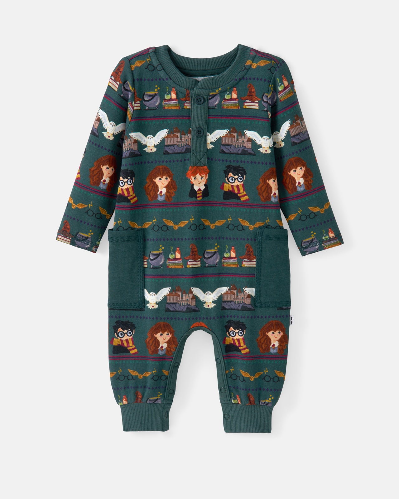 Flat lay of the Harry Potter™ Spellbinding Studies Henley Romper