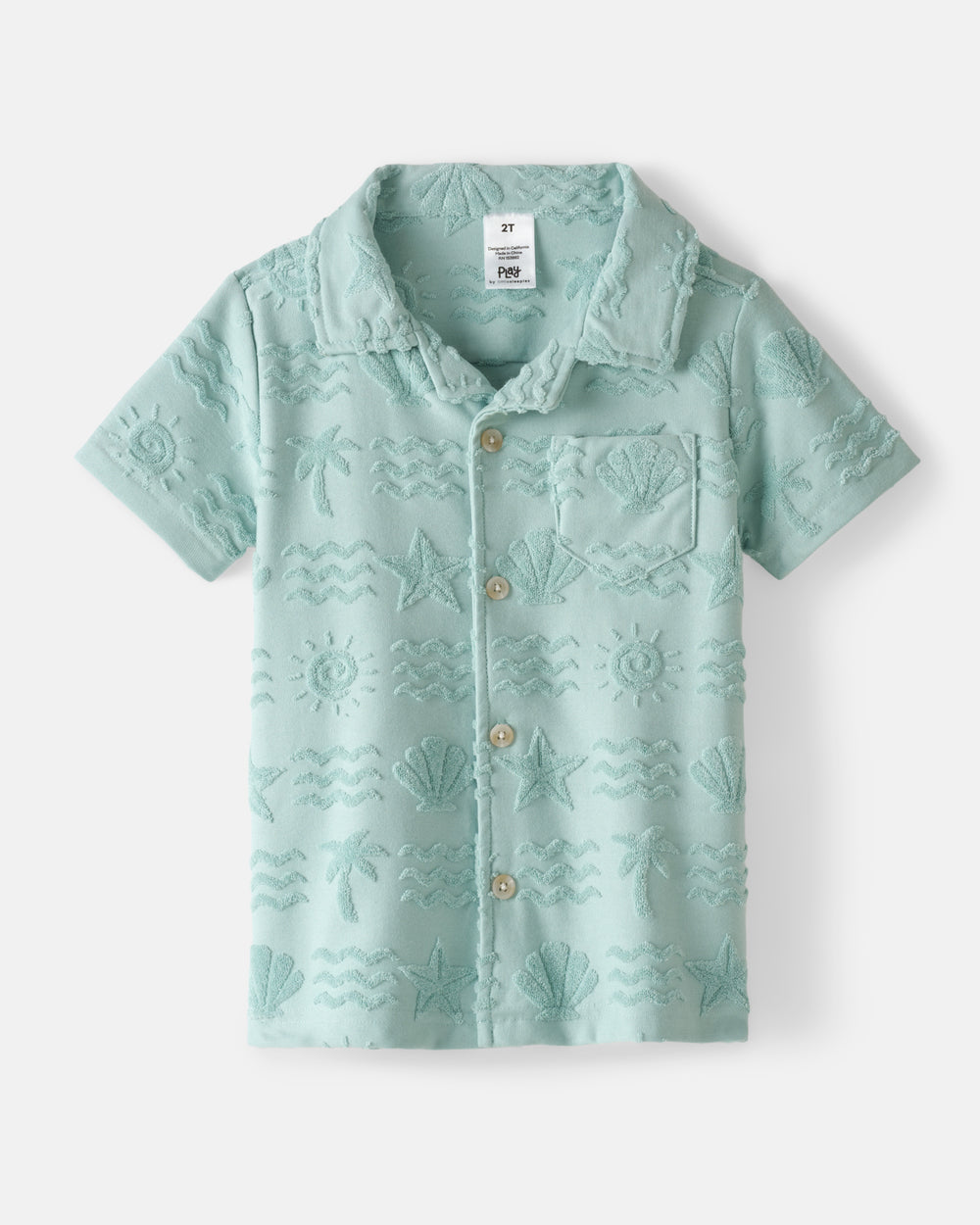Flat lay of the Coastal Rays Button Down Polo